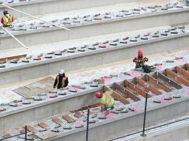 Chilly ballpark workers
